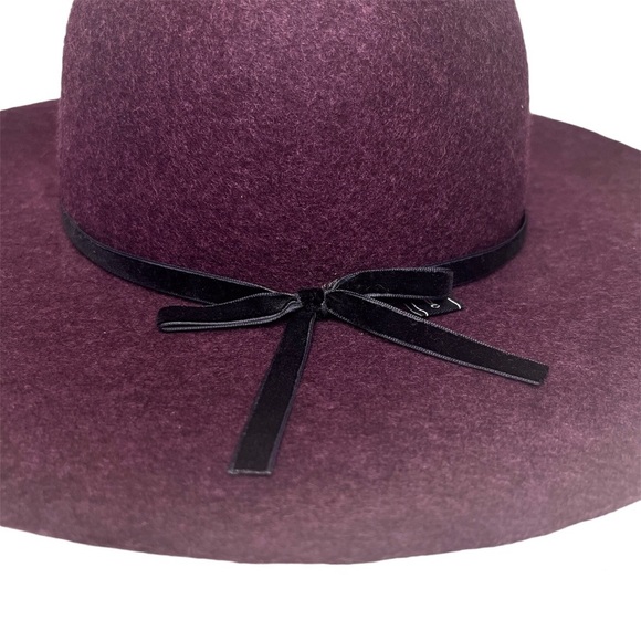 Grace Hats Plum Purple 100% Wool Floppy Wide Brim Hat with Black Ribbon … - Picture 5 of 9